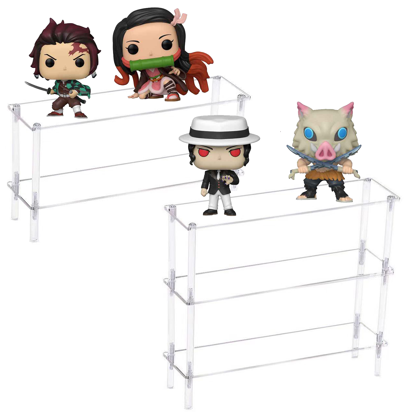 Pop Display Shelf - Vertical Acrylic Display Riser,Perfume Stand Organizer,Clear