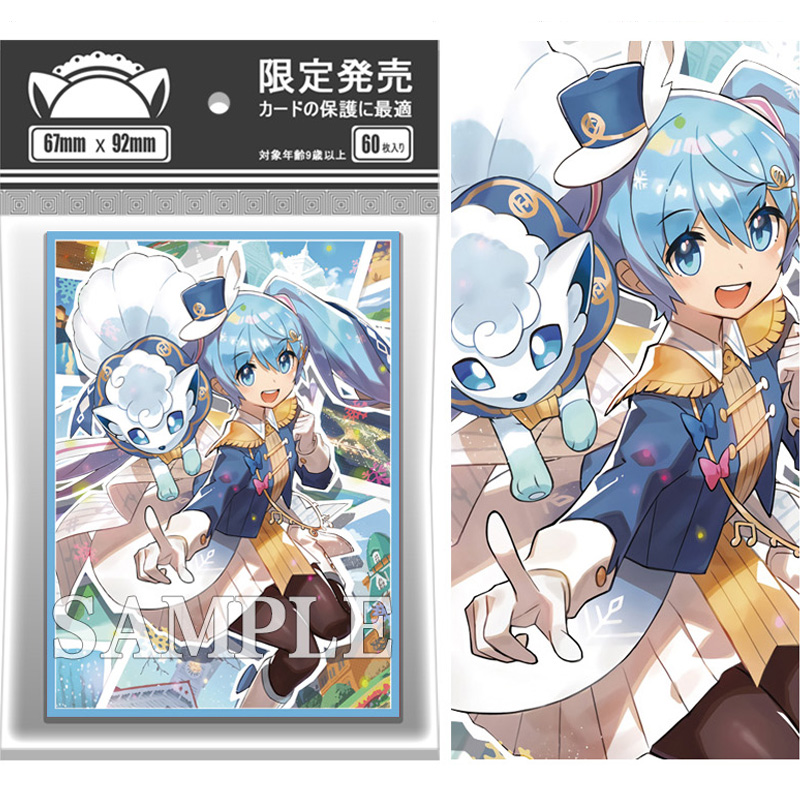Card Penny Sleeve - 60Pcs/set Hatsune Miku Vulpix Flash Card