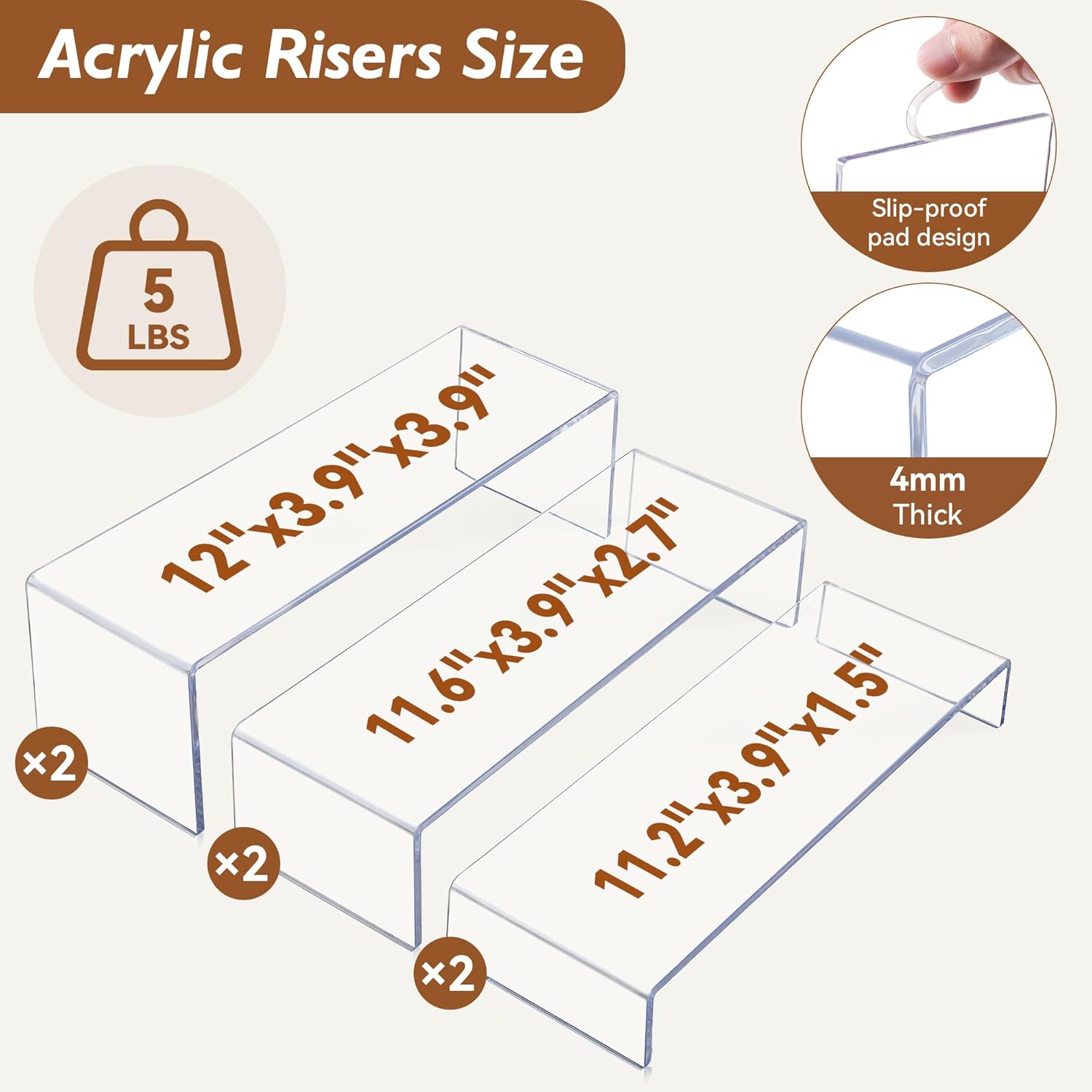 Acrylic Display Risers, 2 Set  – обзор и цена Display Risers Set
