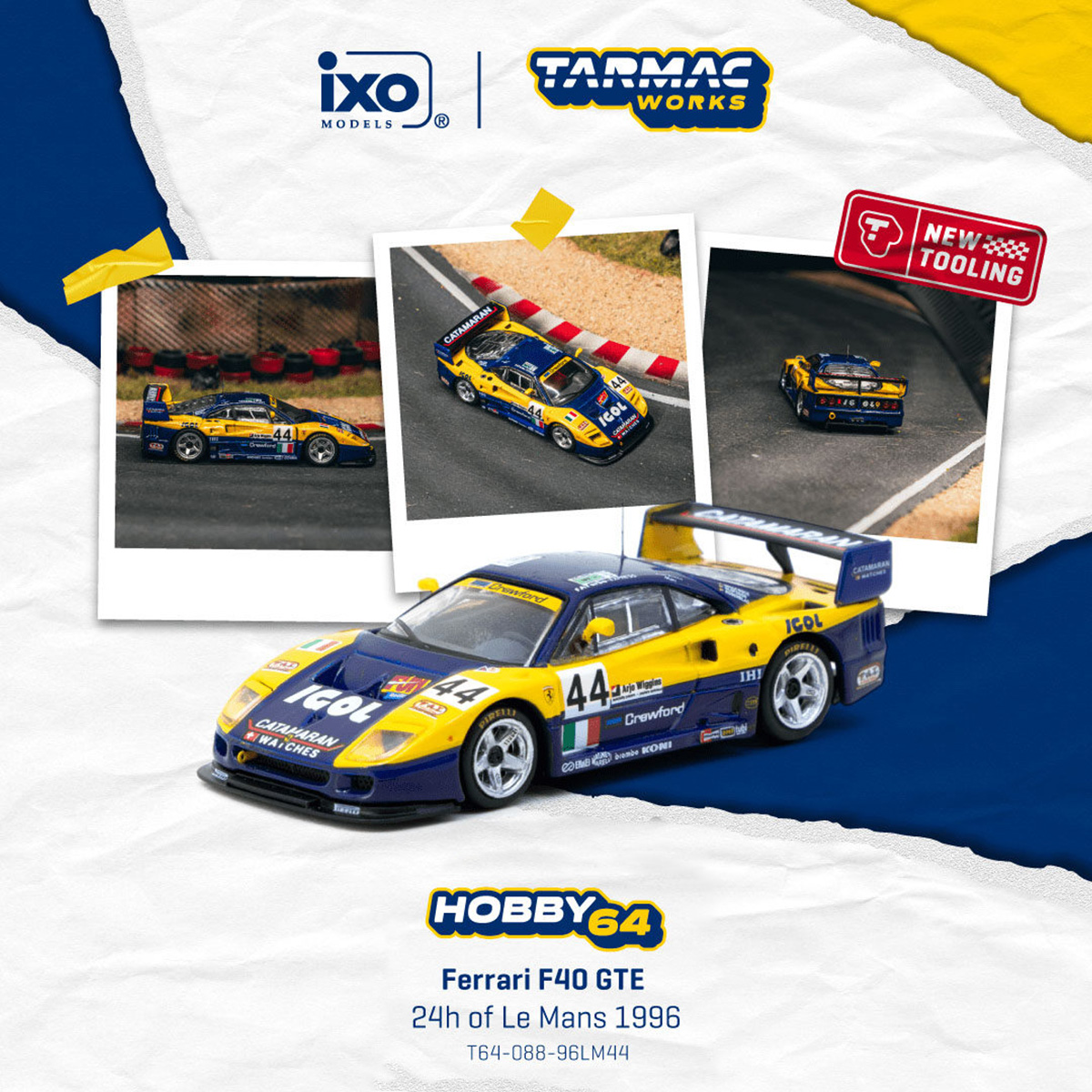 In Stock TW 1:64 Ferrari F40 G – обзор и цена Die Cast Car 1 64