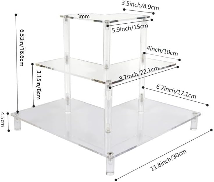 3 Tier Acrylic Display Riser,  – обзор и цена Pop Display Shelf