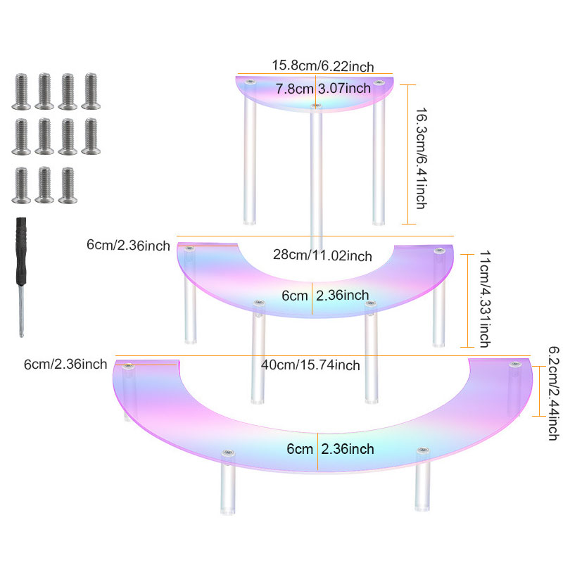 1 set 3 Tier Acrylic Display R – обзор и цена Display Risers Set