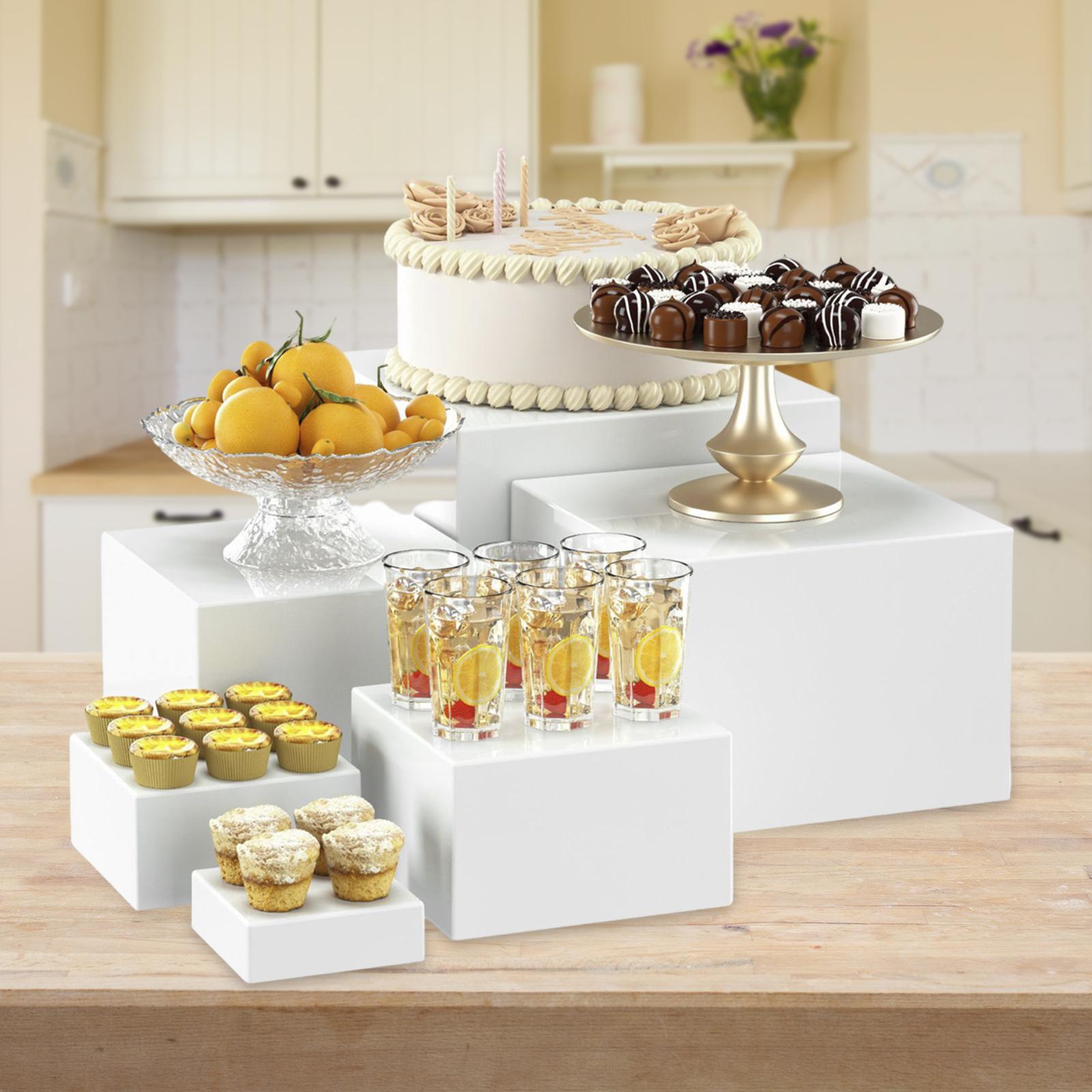6x Acrylic Buffet Riser Desser – обзор и цена Display Risers Set