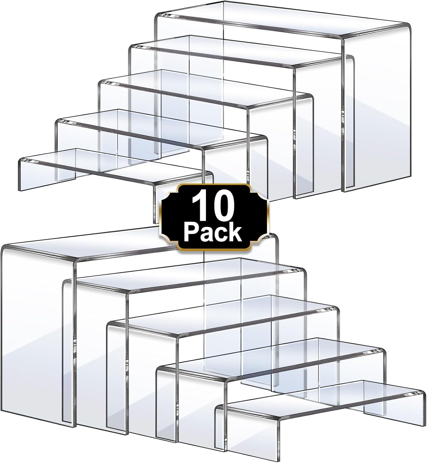 10 Pcs Acrylic Risers Set, 5 S – обзор и цена Display Risers Set
