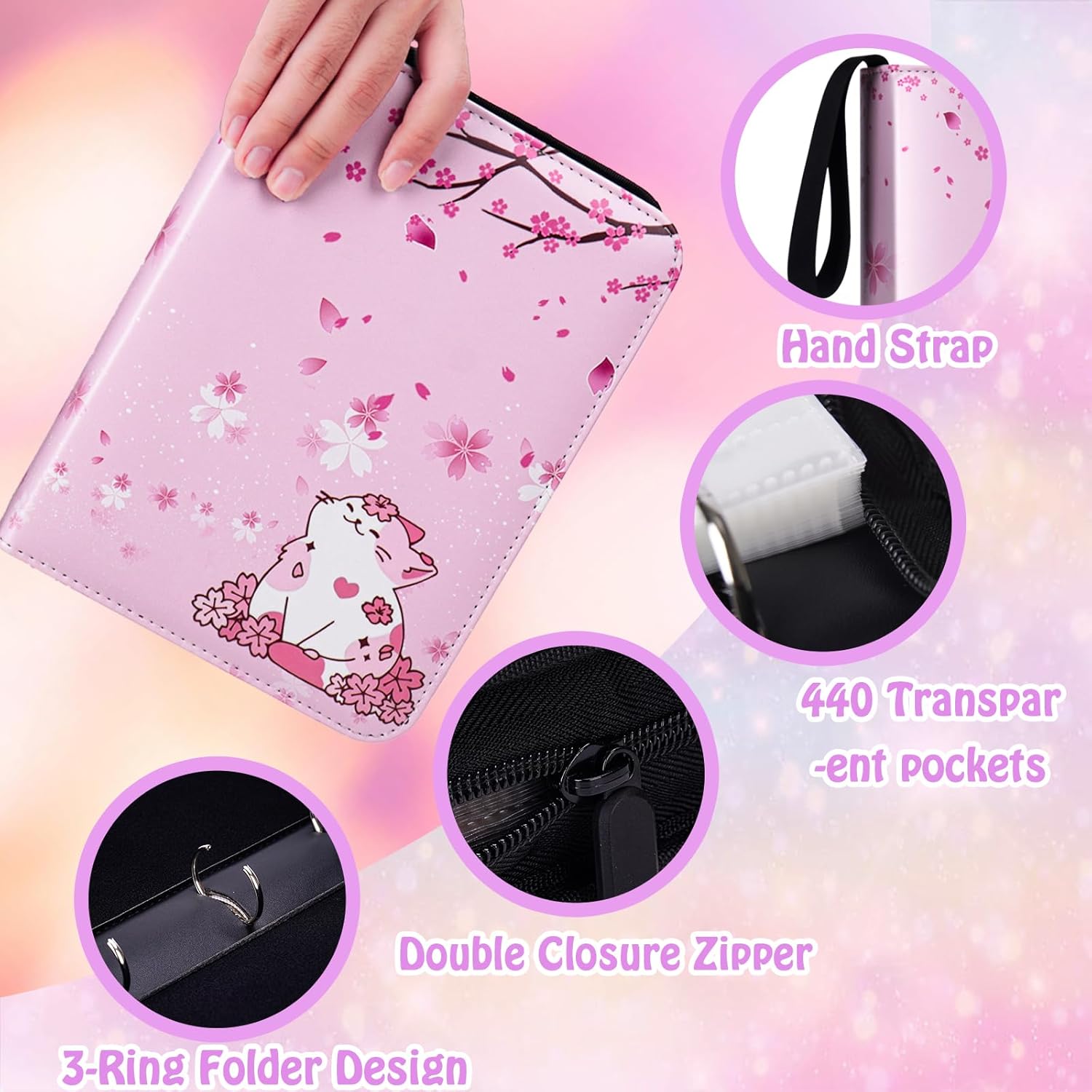 440 Card Binder for Girls with – обзор и цена Trading Card Binder