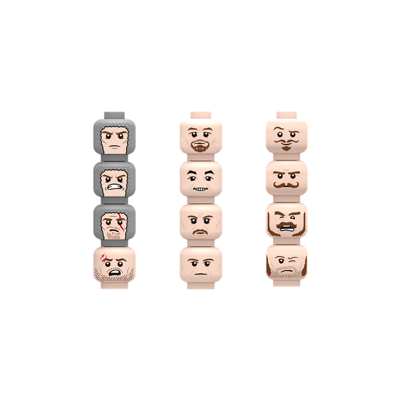 Injured Emotional Face Heads B – обзор и цена Lego Minifigure Holder