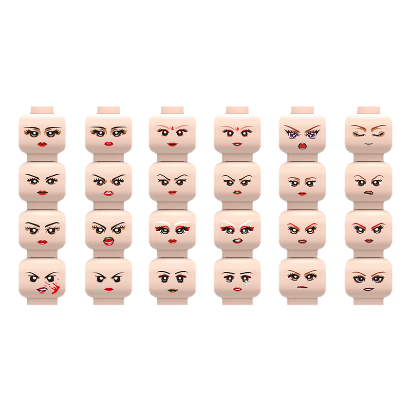 Injured Emotional Face Heads B – обзор и цена Lego Minifigure Holder