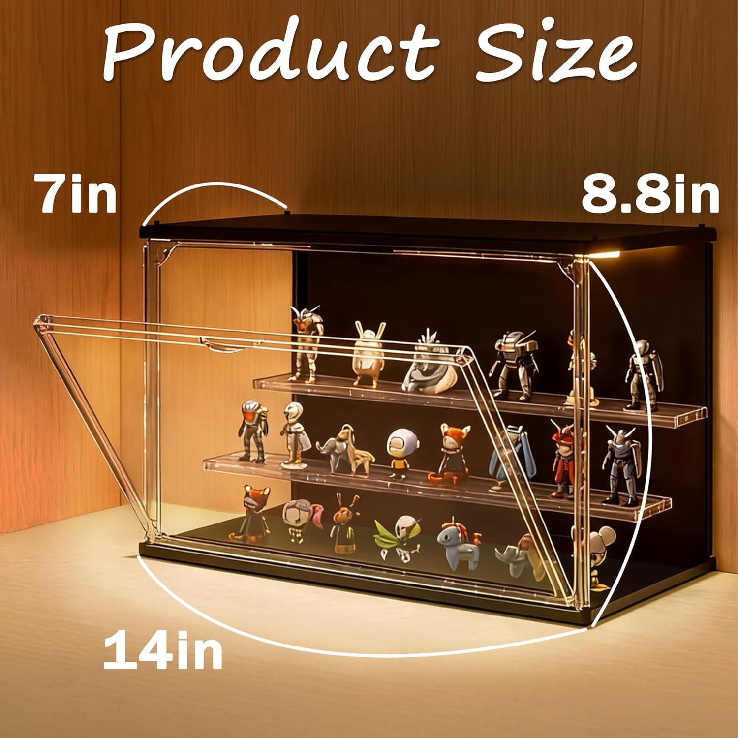 3-Tier Stackable LED Display C – обзор и цена Display Case Acrylic