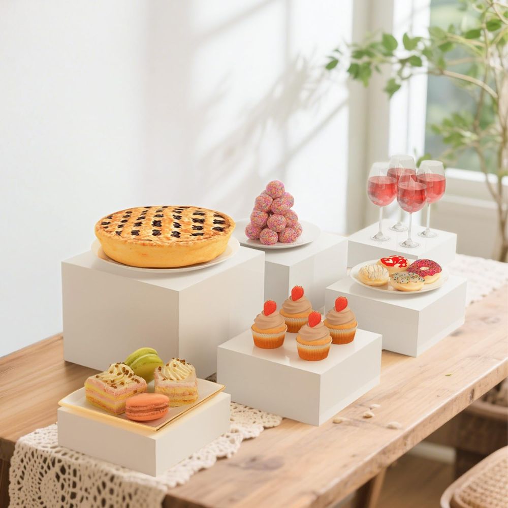 【8Pcs】 Buffet Risers,Dessert T – обзор и цена Display Risers Set